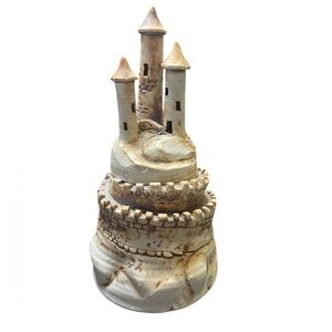 Coover Pottery Royal Dream Castle Treasure Trinket Stash Box Princess Dr…